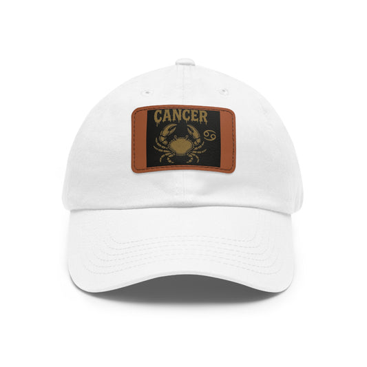 Dad Hat with Leather Patch, Astrology Fashion Hat, Gift for Pisces, Casual Outfit Accessory, Birthday Gift for Him
