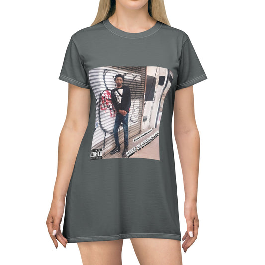 Music Vibes Graphic T-Shirt Dress, Casual Summer Dress, Women’s Lounge Wear, Gift for Music Lovers, Festival Outfit