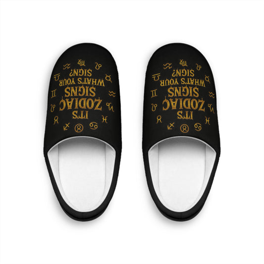 Zodiac Signs Slippers Indoor , Astrology Cozy Footwear, Horoscope Gift, Relaxing Home Slippers, Perfect for Zodiac Lovers