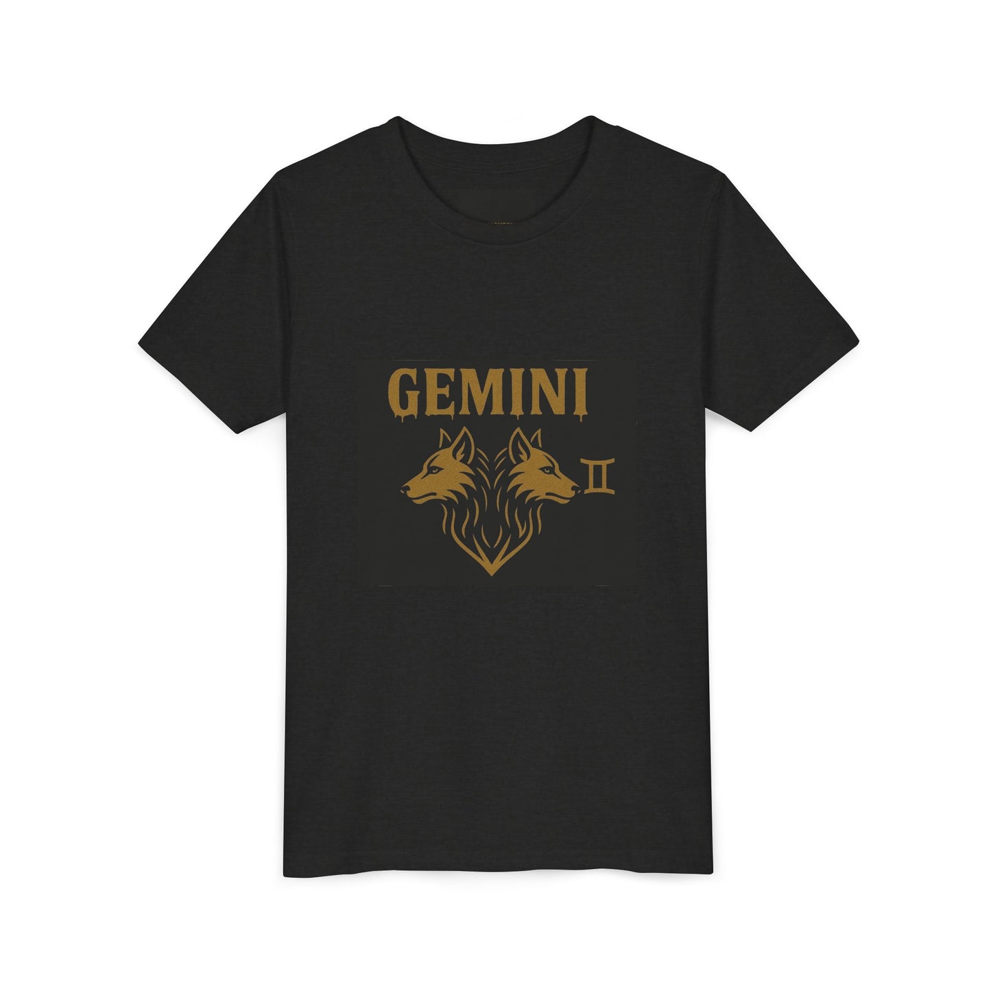 Gemini Wolf Youth Short Sleeve Tee - Astrology Shirt, Birthday Gift, Zodiac Apparel, Unique Tee for Kids