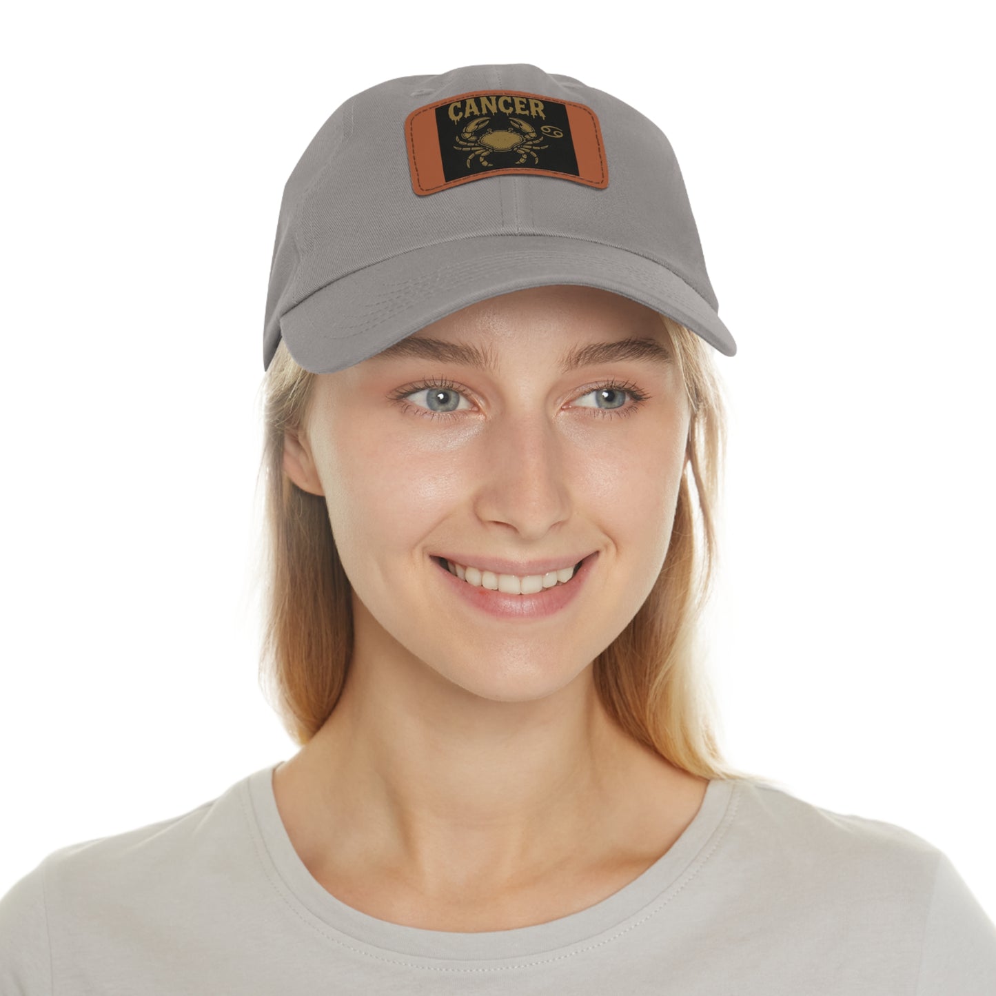 Dad Hat with Leather Patch, Astrology Fashion Hat, Gift for Pisces, Casual Outfit Accessory, Birthday Gift for Him