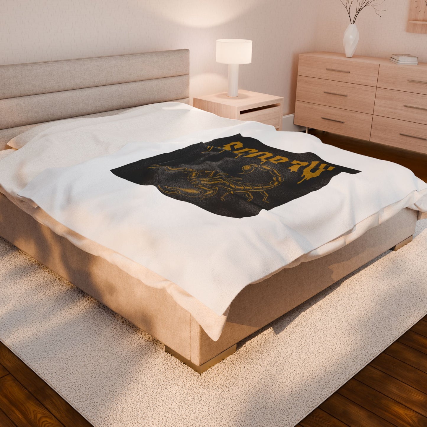 Scorpio Velveteen Plush Blanket | Cozy Zodiac Throw, Astrology Gift, Unique Home Decor, Birthday Gift for Scorpio, Warm & Soft Blanket