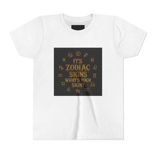 Gemini Wolf Youth Short Sleeve Tee - Astrology Shirt, Birthday Gift, Zodiac Apparel, Unique Tee for Kids