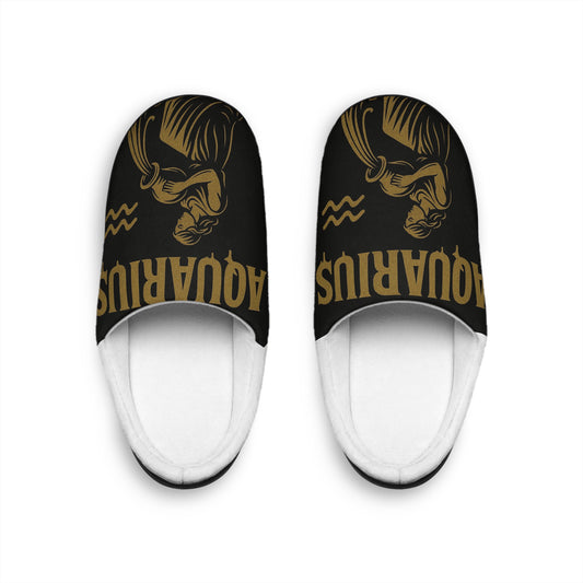 Aquarius Slippers | Astrology Gift, Men’s Lounge Footwear, Birthday Present, Daily Comfort Slippers, Zodiac Homewear