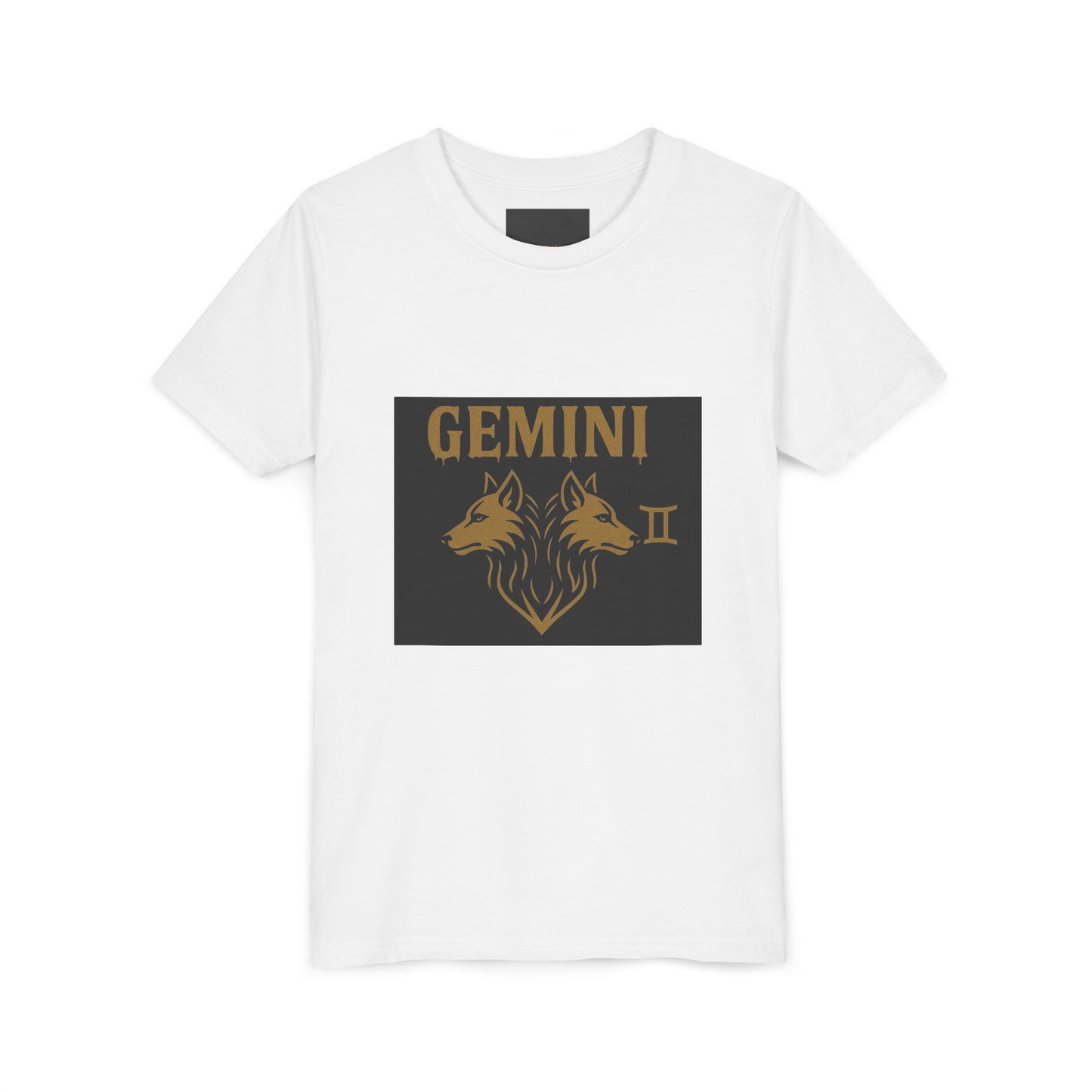 Gemini Wolf Youth Short Sleeve Tee - Astrology Shirt, Birthday Gift, Zodiac Apparel, Unique Tee for Kids