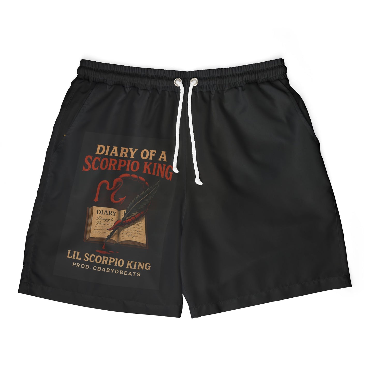 Unisex Scorpio King Swim Shorts, Beachwear, Travel Essentials, Summer Swimwear, Pool Party Attire, Zodiac Astrology Gifts