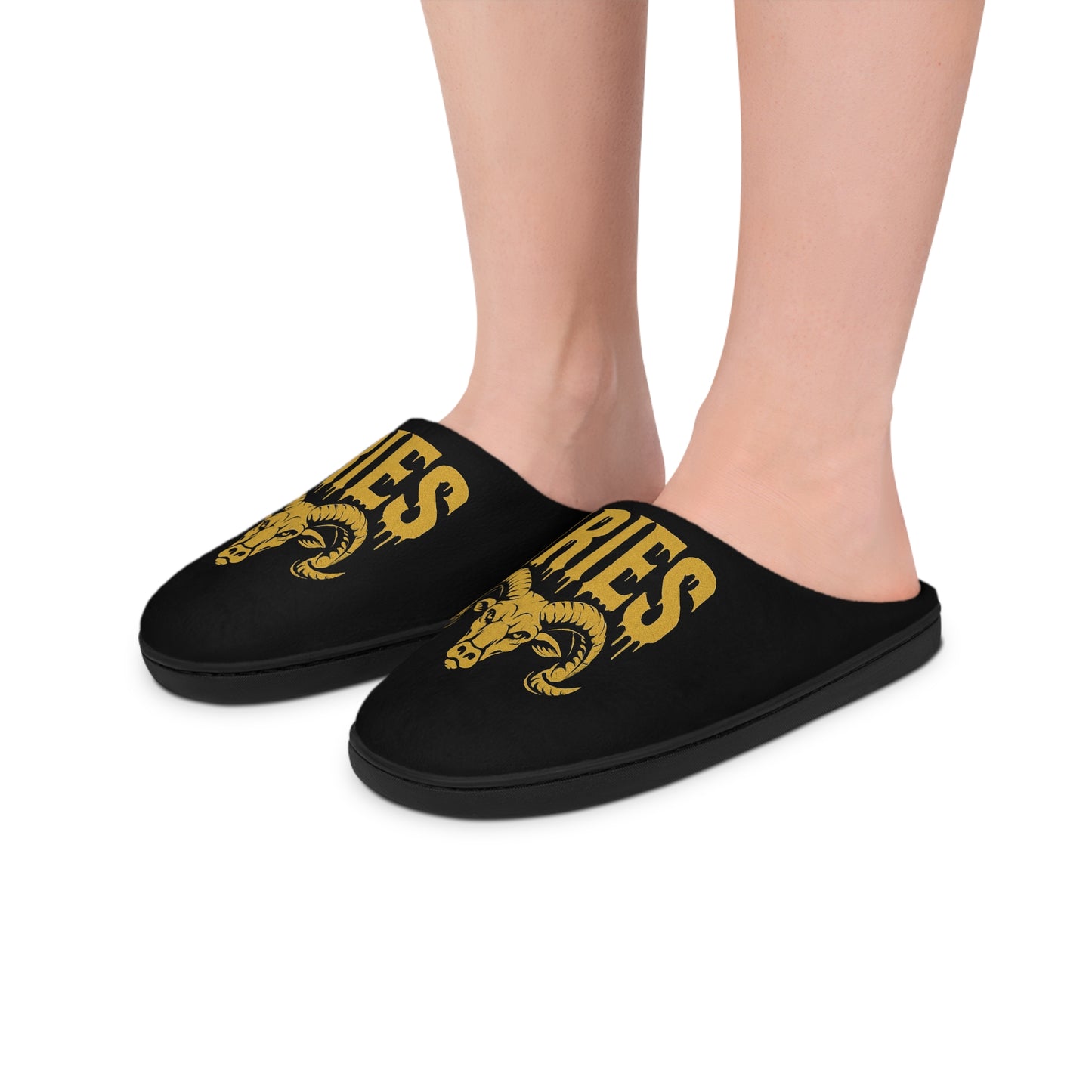 Aries Slippers Women's Indoor with Zodiac Design, Comfortable Home Footwear, Funny Gift Ideas, Cute House Shoes, Relaxation Essentials