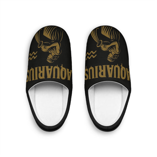 Aquarius Unisex Indoor Slippers - Cozy Home Footwear, Astrology Gift, Relaxation Essentials, Zodiac Decor, Comfortable Slide-On Shoes