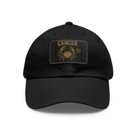 Dad Hat with Leather Patch, Astrology Fashion Hat, Gift for Pisces, Casual Outfit Accessory, Birthday Gift for Him