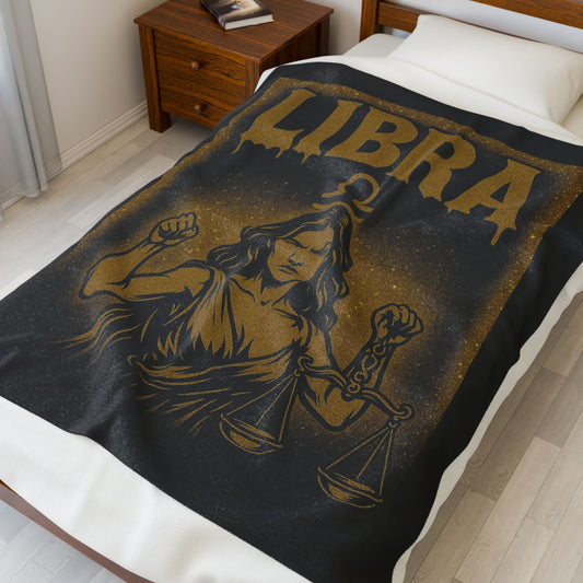 Scorpio Velveteen Plush Blanket | Cozy Zodiac Throw, Astrology Gift, Unique Home Decor, Birthday Gift for Scorpio, Warm & Soft Blanket