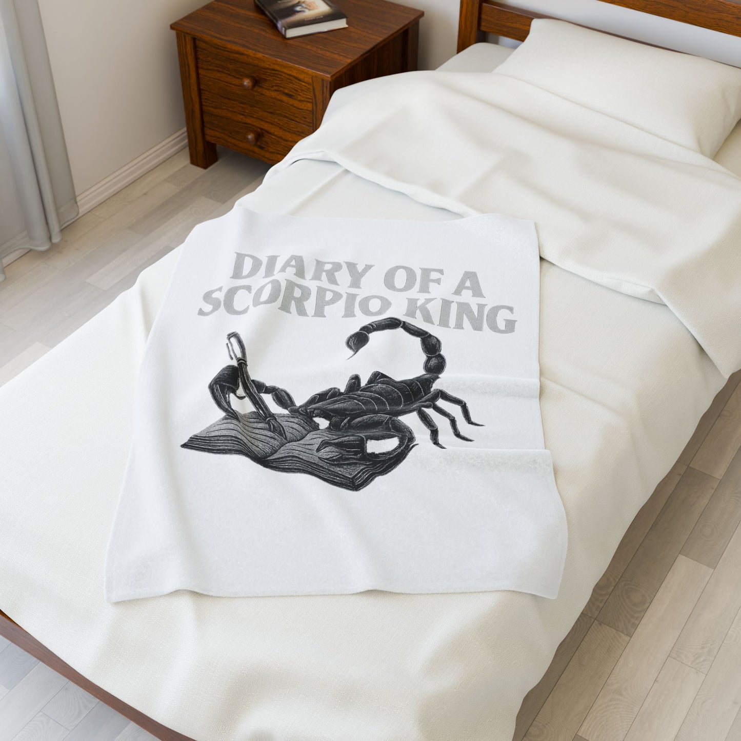 scorpio Velveteen Plush Blanket | Cozy Zodiac Throw, Astrology Gift, Unique Home Decor, Birthday Gift for Scorpio, Warm & Soft Blanket