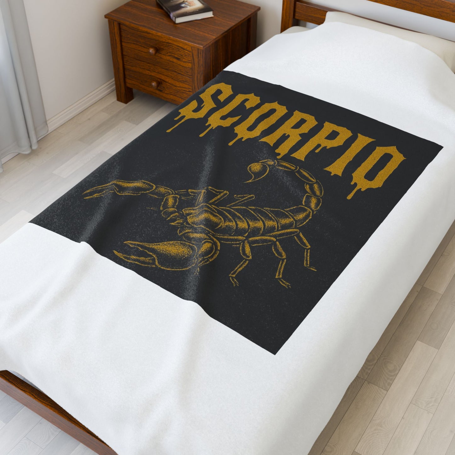 Scorpio Velveteen Plush Blanket | Cozy Zodiac Throw, Astrology Gift, Unique Home Decor, Birthday Gift for Scorpio, Warm & Soft Blanket