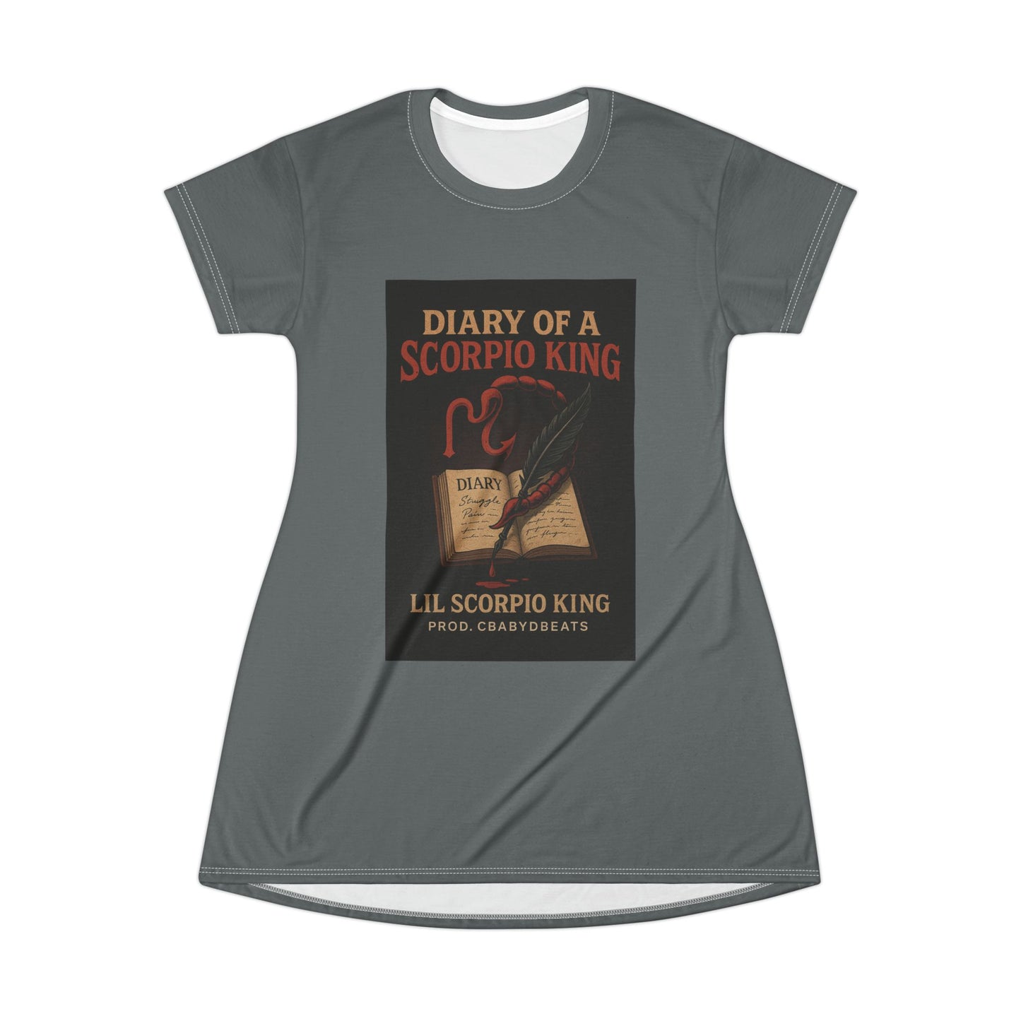 Music Vibes Graphic T-Shirt Dress, Casual Summer Dress, Women’s Lounge Wear, Gift for Music Lovers, Festival Outfit