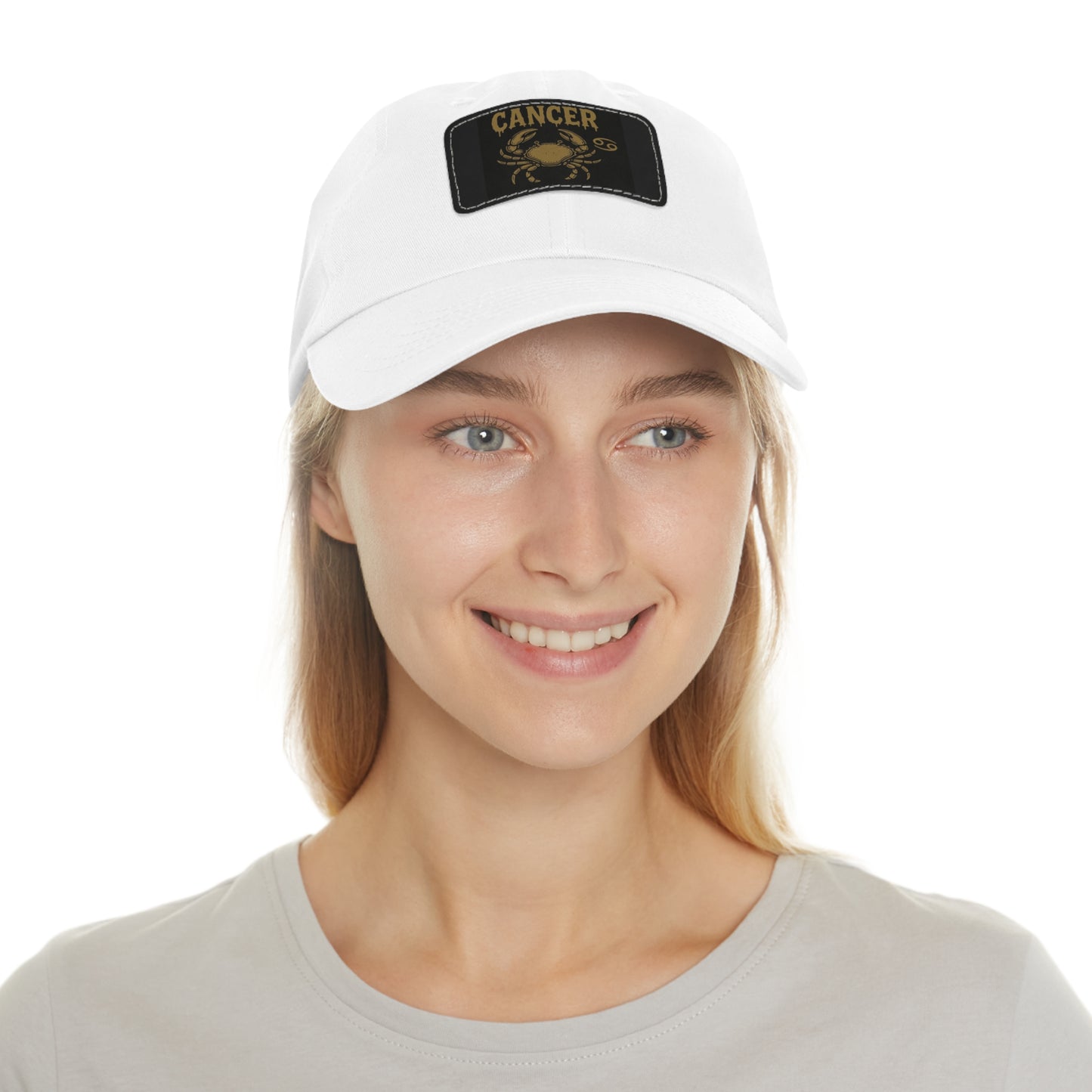 Dad Hat with Leather Patch, Astrology Fashion Hat, Gift for Pisces, Casual Outfit Accessory, Birthday Gift for Him