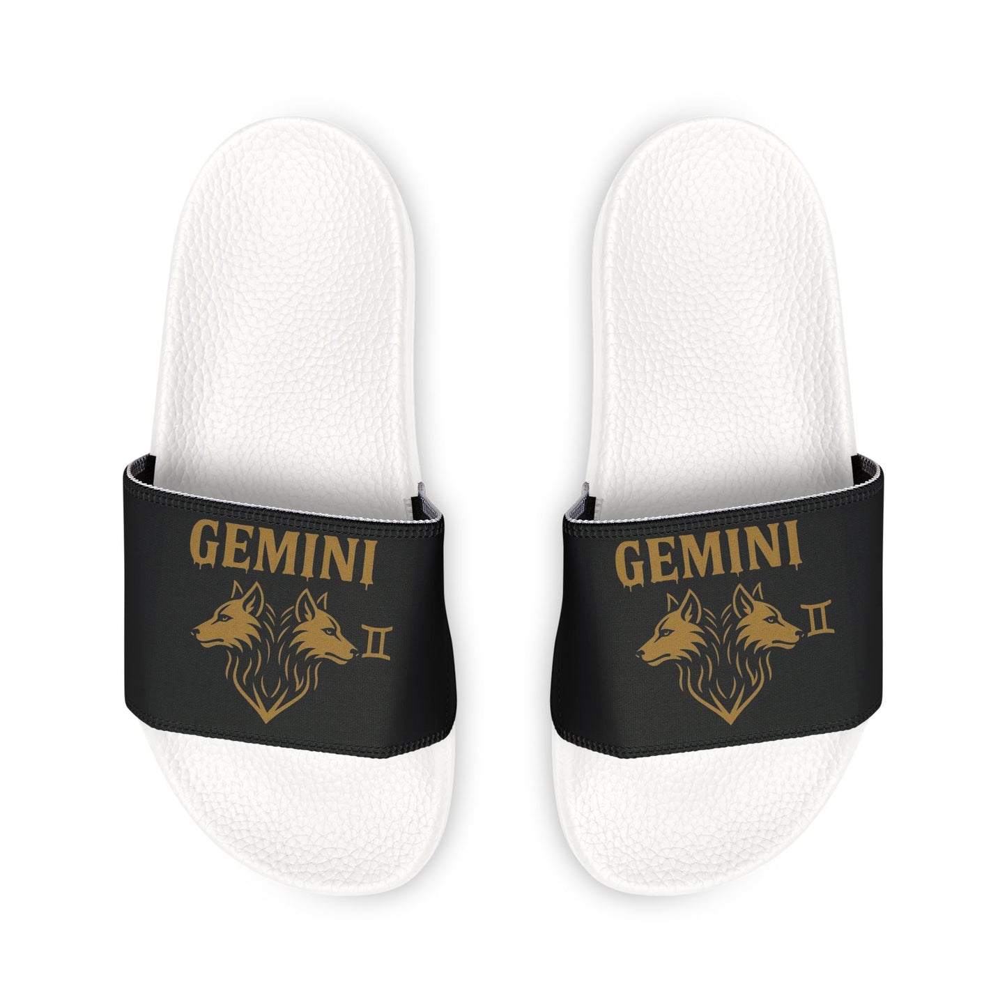 Gemini Sandals Youth Removable-Strap Zodiac Custom Design Comfortable Slides for Kids | Summer Footwear | Pool & Beach Shoes | Personalized