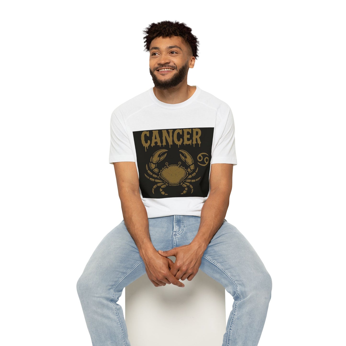 Cancer Sign Men's Raglan T-Shirt, Astrology Tee, Horoscope Apparel, Gift for Astrology Lovers, Star Sign Shirt
