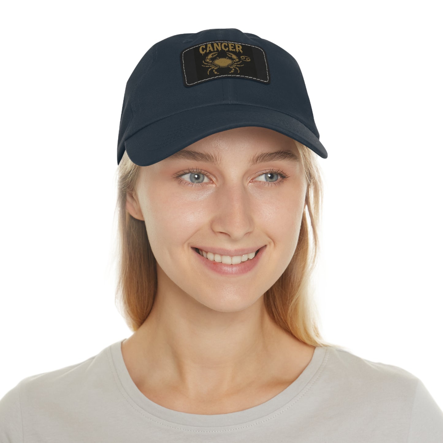 Dad Hat with Leather Patch, Astrology Fashion Hat, Gift for Pisces, Casual Outfit Accessory, Birthday Gift for Him