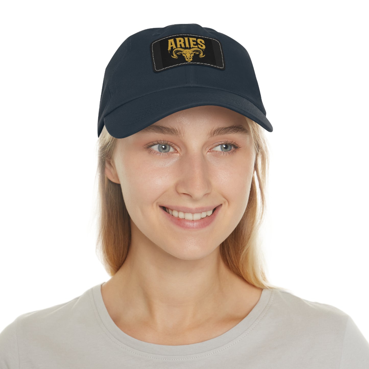 Dad Hat with Leather Patch, Astrology Fashion Hat, Gift for Pisces, Casual Outfit Accessory, Birthday Gift for Him