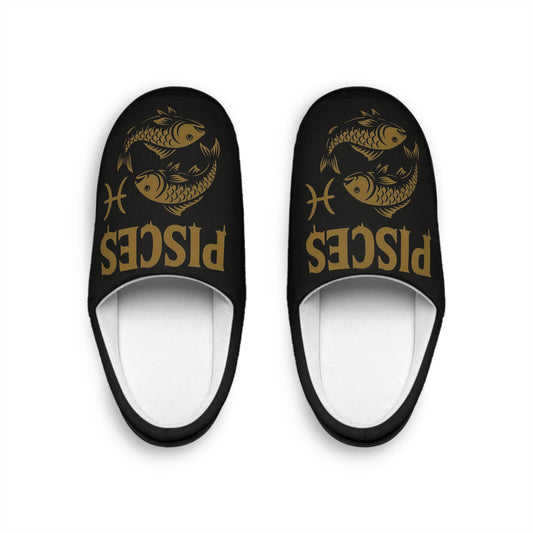 Pisces Slippers - Men's Indoor , Astrology Gifts, Cozy House Shoes, Birthday Present, Personalized Home Footwear