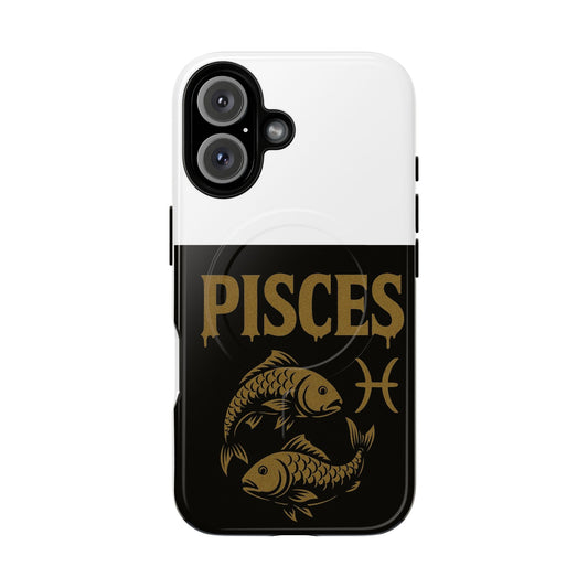 Pisces Zodiac Magnetic Phone Case, Tough Phone Cover for Astrologers, Horoscope Gift, Astrology Accessory, Durable Cell Phone Protector