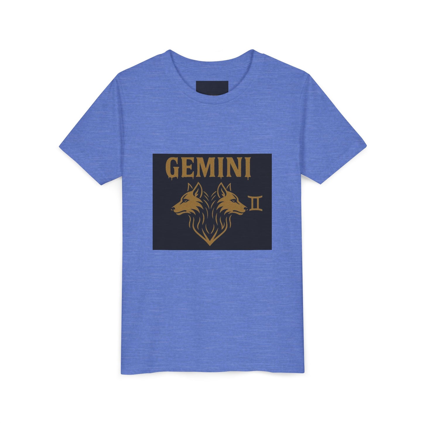 Gemini Wolf Youth Short Sleeve Tee - Astrology Shirt, Birthday Gift, Zodiac Apparel, Unique Tee for Kids