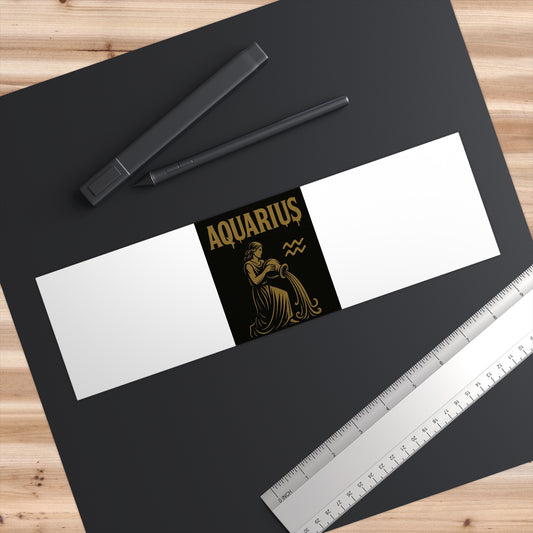 Aquarius Bumper Stickers, Zodiac Car Decals, Astrology Gifts, Personalized Horoscope Stickers, Cosmic Decor, Unique Car Accessories
