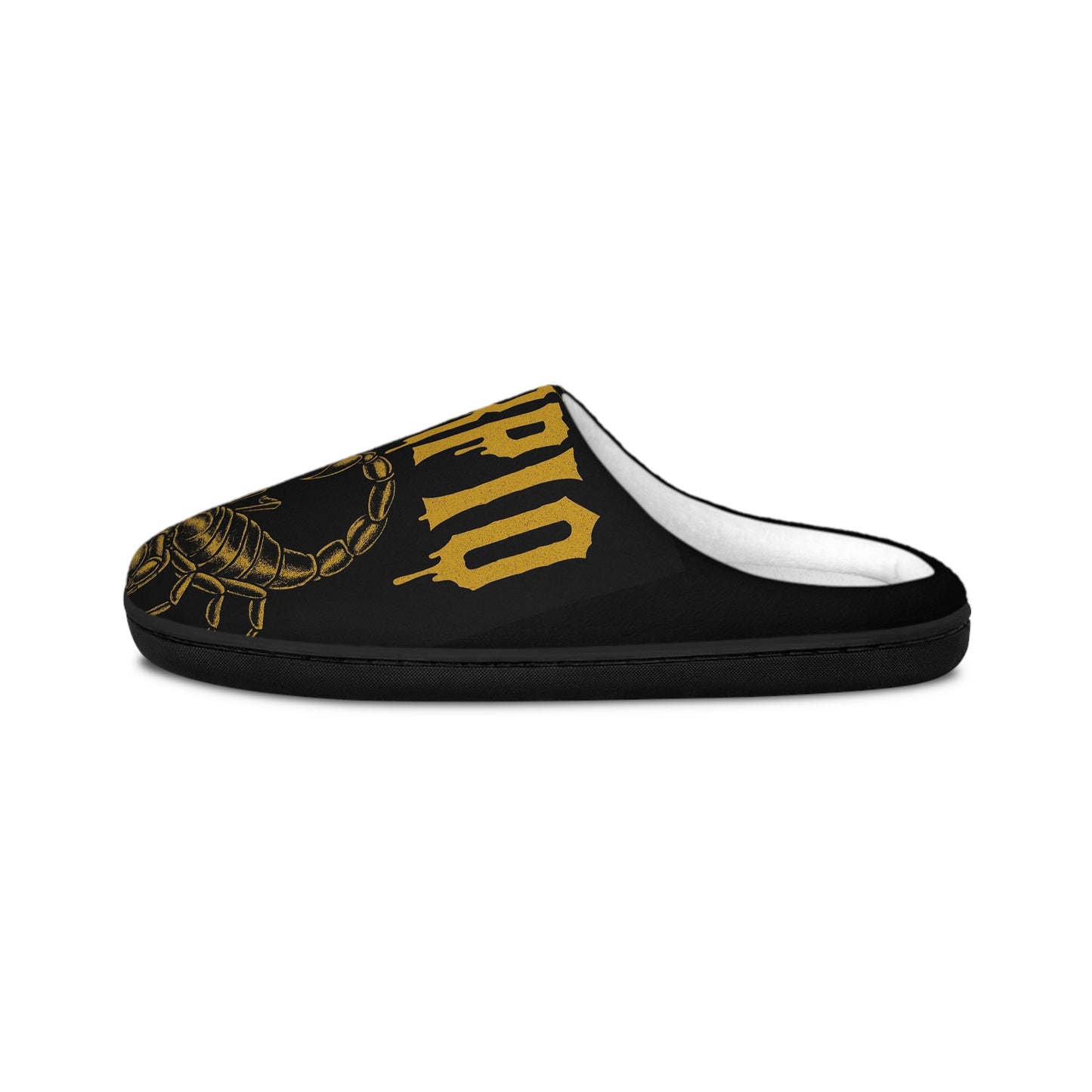 Cozy Scorpion Print Unisex Indoor Slippers, Cute Home Footwear, Gift for Her, Zodiac Slippers, Comfortable Lounge Shoes