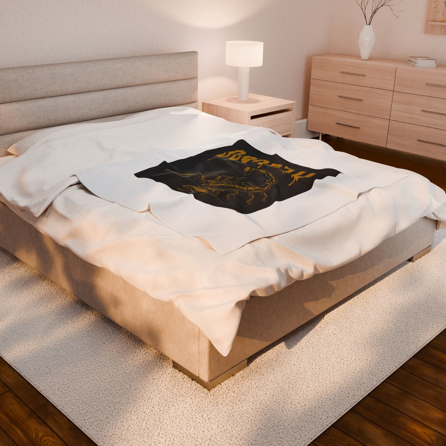 Scorpio Velveteen Plush Blanket | Cozy Zodiac Throw, Astrology Gift, Unique Home Decor, Birthday Gift for Scorpio, Warm & Soft Blanket