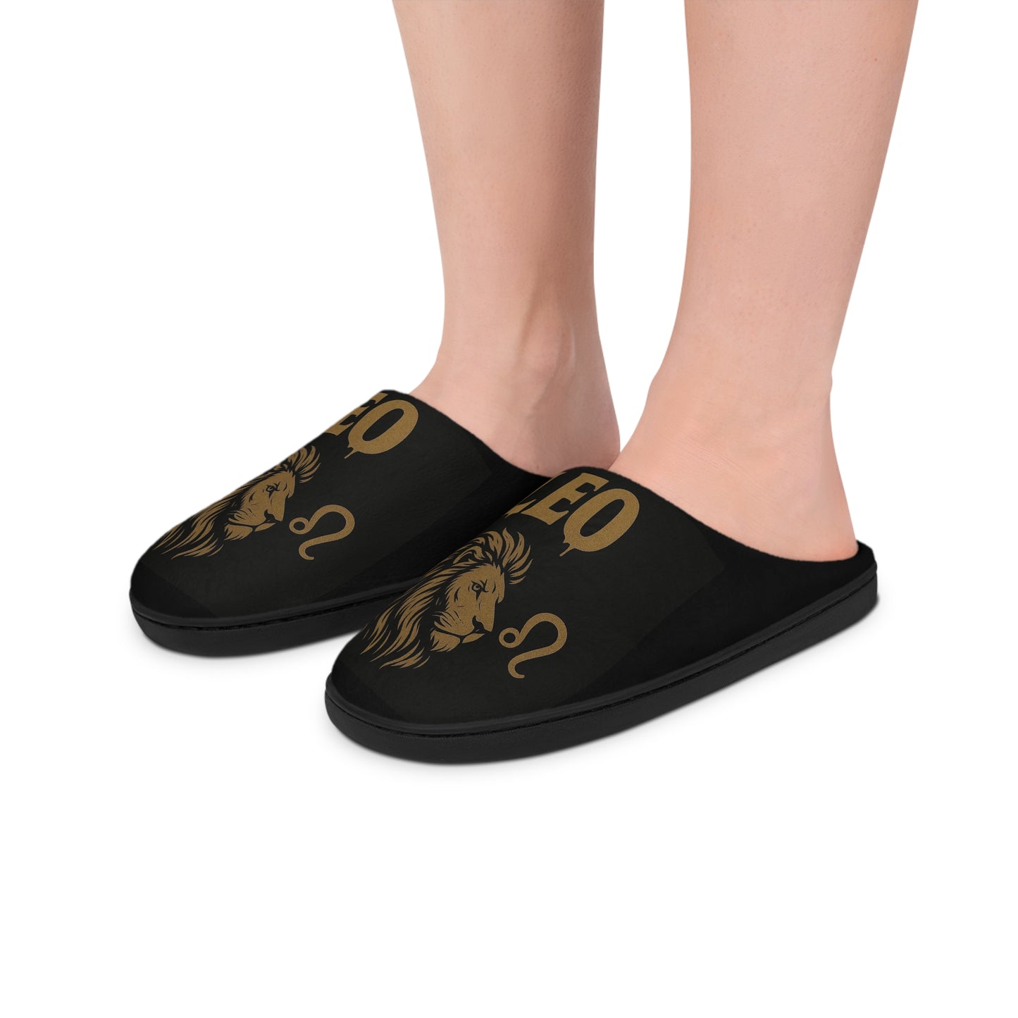 Leo Slippers for Women's Indoor , Astrology Gifts, Zodiac Decor, House Shoes, Personalized Footwear, Slumber Party Essentials