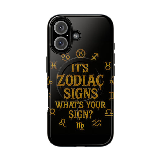 Zodiac Magnetic Phone Case, Tough Phone Cover for Astrologers, Horoscope Gift, Astrology Accessory, Durable Cell Phone Protector