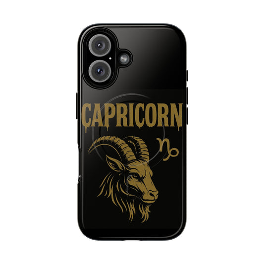 Capricorn Zodiac Magnetic Phone Case, Tough Phone Cover for Astrologers, Horoscope Gift, Astrology Accessory, Durable Cell Phone Protector