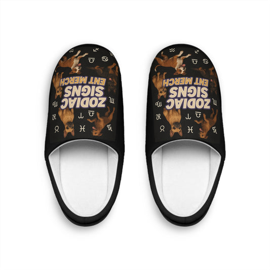 Zodiac Signs Ent Merch Slippers  Men's Indoor | Cozy Home Footwear for Astrology Lovers, Gifts for Birthdays, Relaxation, Self-Care