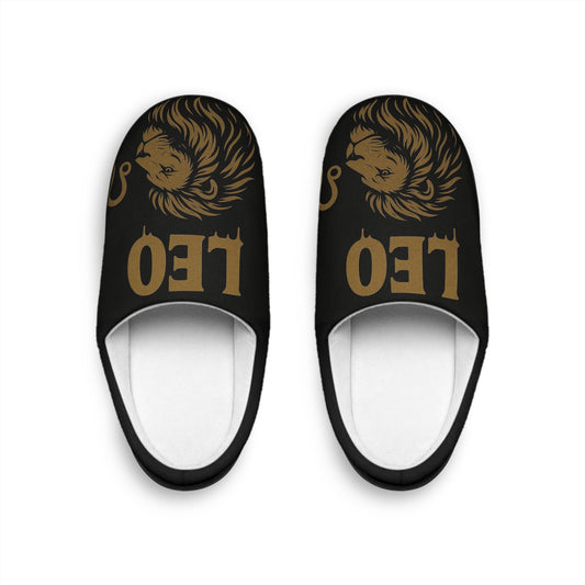 Leo Unisex Indoor Slippers, Cozy Home Slippers, Zodiac Sign Slippers, Gift for Astrologers, Unique House Shoes, Horoscope Lovers