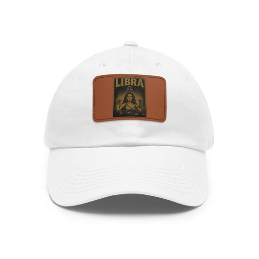 Dad Hat with Leather Patch, Astrology Fashion Hat, Gift for Pisces, Casual Outfit Accessory, Birthday Gift for Him