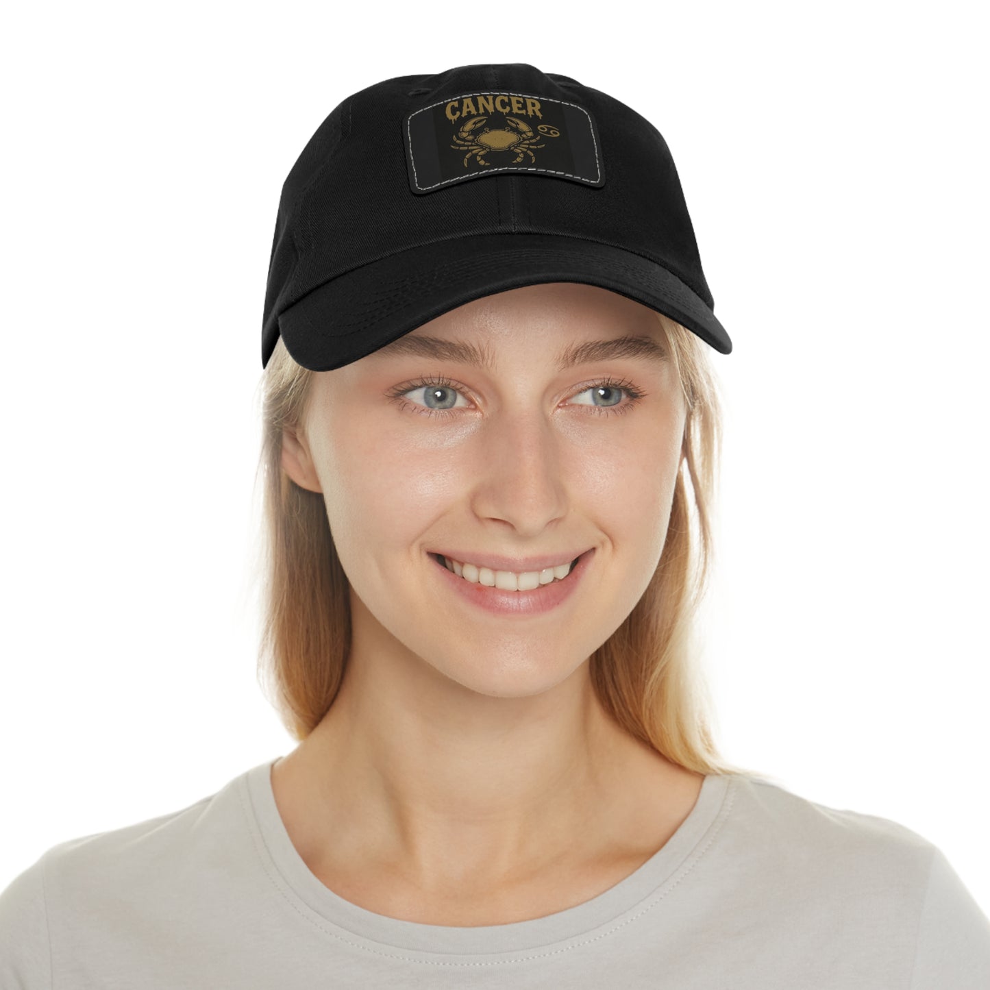 Dad Hat with Leather Patch, Astrology Fashion Hat, Gift for Pisces, Casual Outfit Accessory, Birthday Gift for Him