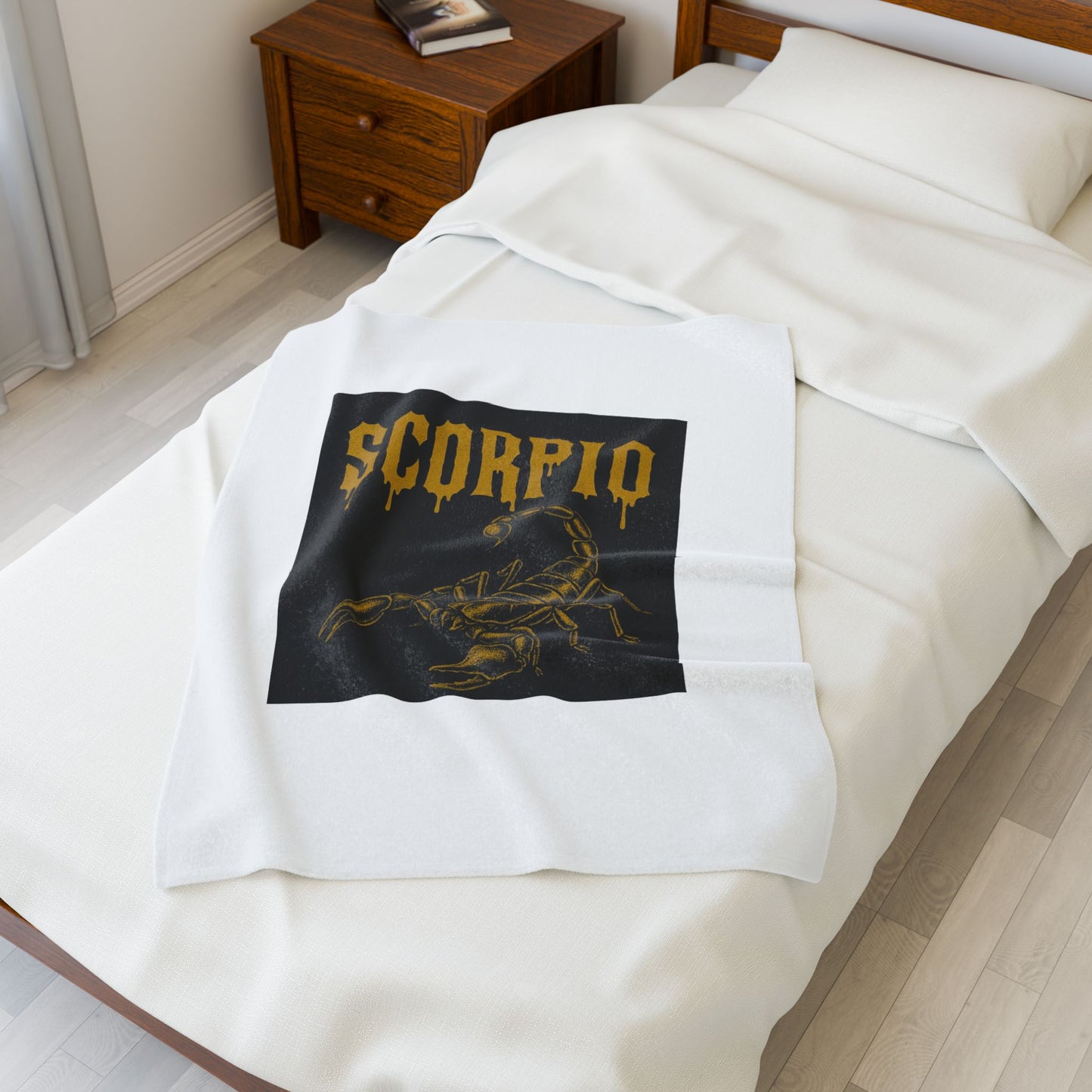 Scorpio Velveteen Plush Blanket | Cozy Zodiac Throw, Astrology Gift, Unique Home Decor, Birthday Gift for Scorpio, Warm & Soft Blanket