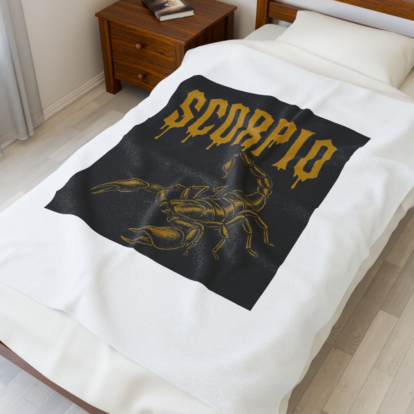 Scorpio Velveteen Plush Blanket | Cozy Zodiac Throw, Astrology Gift, Unique Home Decor, Birthday Gift for Scorpio, Warm & Soft Blanket