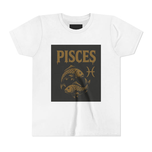 Gemini Wolf Youth Short Sleeve Tee - Astrology Shirt, Birthday Gift, Zodiac Apparel, Unique Tee for Kids