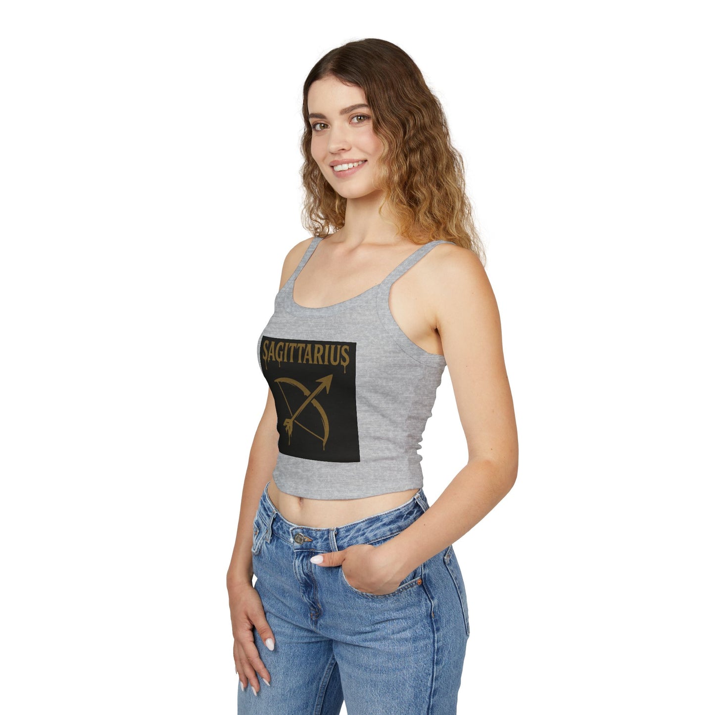 Sagittarius Zodiac Spaghetti Strap Tank Top, Astrology Apparel, Horoscope Gift, Birthday Top, Summer Fashion, Zodiac Sign Clothing