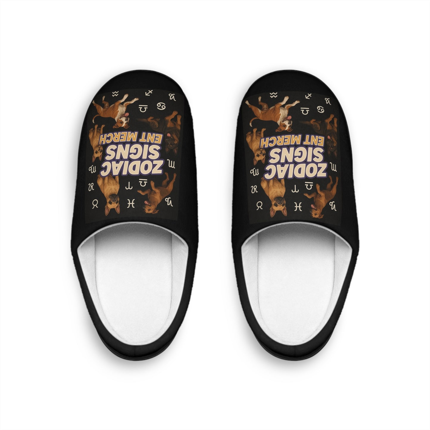 Zodiac Signs Ent Merch Slippers, Astrology Loungewear, Unique Gift for Her, Indoor Comfort Shoes, Holiday Slippers, Horoscope Homewear