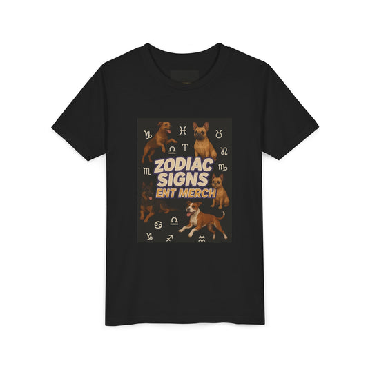 Gemini Wolf Youth Short Sleeve Tee - Astrology Shirt, Birthday Gift, Zodiac Apparel, Unique Tee for Kids