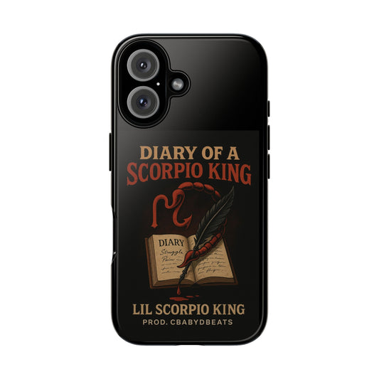 Scorpio King Phone Case - Diary of a Scorpio King, Tough Phone Cover, Zodiac Gifts, Astrology Accessory, Durable Protection